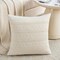 i Set of 2 Boho Cream Decorative Throw Pillow Cover 18x18 Inch (Cream)